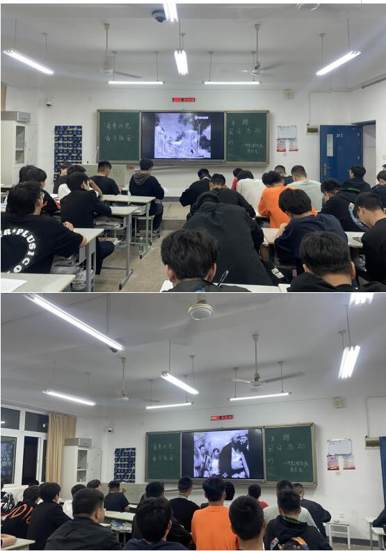 学院团总支组织全体团员青年观看抗战影片《地道战》